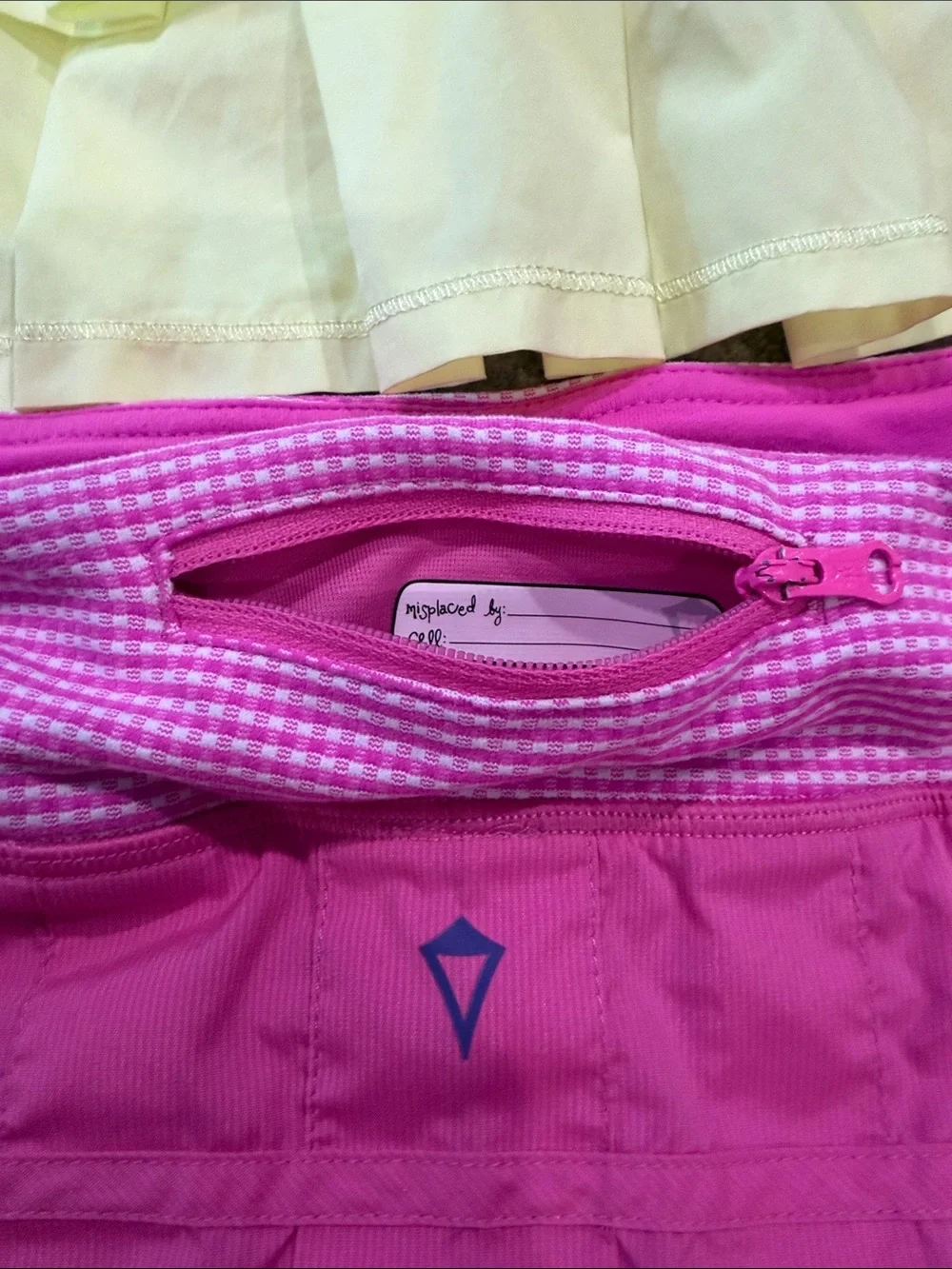 Girls' Ruffled Active Skorts Pink & Neon Yellow (2)